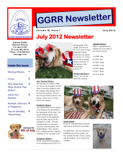 GGRR Newsletter - Gateway Golden Retriever Rescue