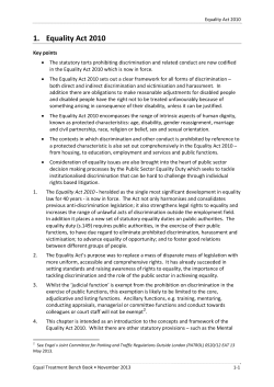 1. The Equality Act 2010 - Courts and Tribunals Judiciary