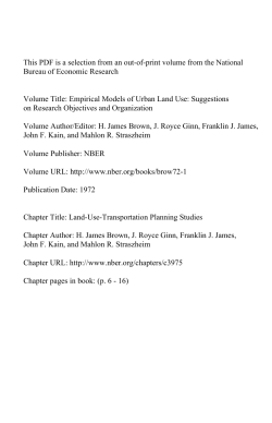 Land-Use-Transportation Planning Studies