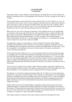 Laudato si` Summary