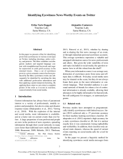 Identifying Eyewitness News