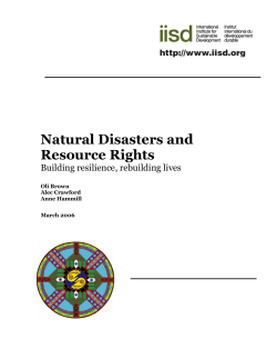 Natural Disasters and Resource Rights