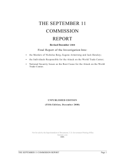 September 11 Commission Report Revised December 2008