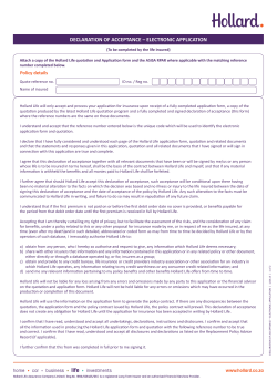 declaration of acceptance