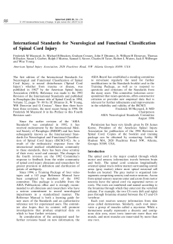 International Standards for Neurological and Functional