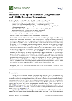 Hurricane Wind Speed Estimation Using WindSat 6 and 10 GHz