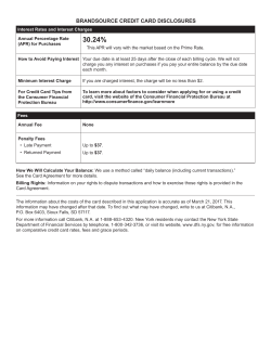 BrandSource Credit Card Disclosures