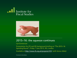 Spending yet again - Institute for Fiscal Studies