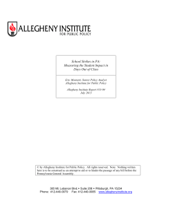 School Strikes in PA - Allegheny Institute for Public Policy