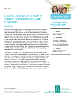 Lifetime Distributional Effects of Publicly Financed Health