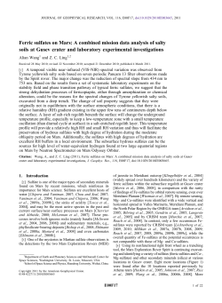 Ferric sulfates on Mars: A combined mission data analysis of salty