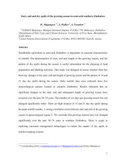 Start, end and dry spells of the growing season in semi