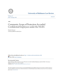 Scope of Protection Accorded Confidential