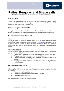 Patios, Pergolas and Shade sails