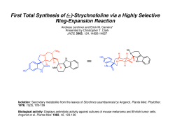 Strychnofoline via a Highly Selective Ring