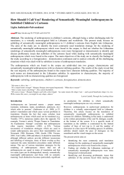 How Should I Call You? Rendering of Semantically Meaningful