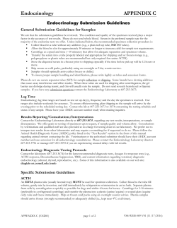 Endocrinology APPENDIX C - Animal Health Diagnostic Center