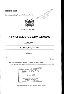 (Deputy President and Designated State Officers) Act