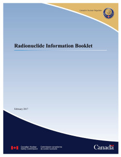 Radionuclide Information Booklet