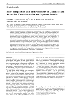 Body composition and anthropometry in Japanese and Australian