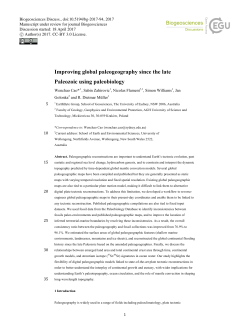Improving global paleogeography since the late Paleozoic using