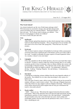 Issue No - The King`s School