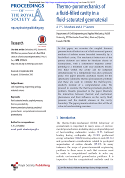 Thermo-poromechanics of a fluid-filled cavity in a fluid