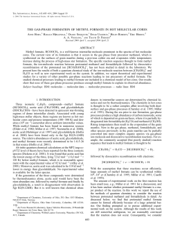 the gas-phase formation of methyl formate in hot