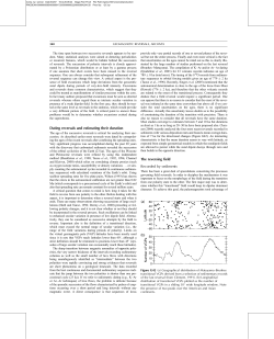 Dating reversals and estimating their duration The reversing field