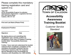 Accessibility Awareness Training Booklet