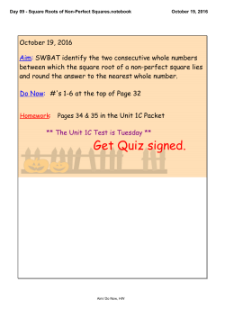 Day 09 - Square Roots of Non-Perfect Squares