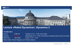 Lecture &laquo;Robot Dynamics&raquo;: Dynamics 2