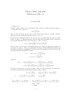Physics 70007, Fall 2009 Solutions to HW #4