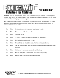 Eat To Win Video Worksheet