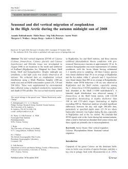 Seasonal and diel vertical migration of zooplankton in the High