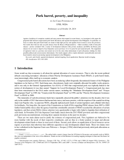 Pork barrel, poverty, and inequality