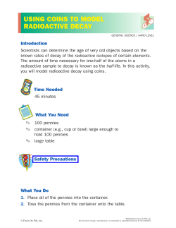 USING COINS TO MODEL RADIOACTIVE DECAY