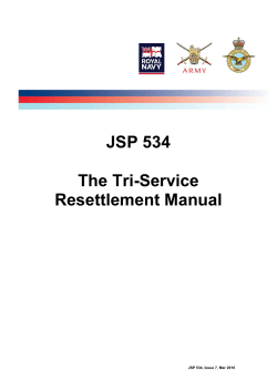 JSP 534 The Tri-Service Resettlement Manual