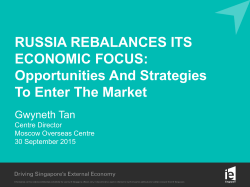 RUSSIA REBALANCES ITS ECONOMIC FOCUS