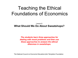 Teaching the Ethical Foundations of Economics