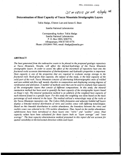 Determination of Heat Capacity of Yucca