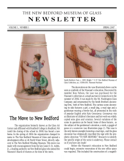 N E W S L E T T E R - The New Bedford Museum of Glass
