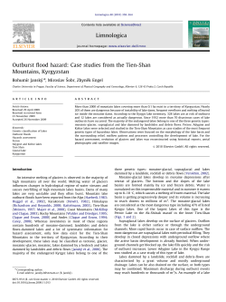 Outburst flood hazard Case studies from the Tien