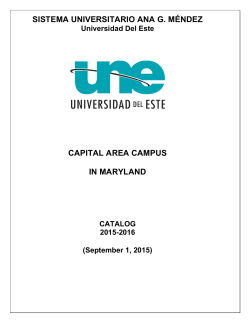 SISTEMA UNIVERSITARIO ANA G. M&Eacute;NDEZ CAPITAL AREA