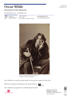Oscar Wilde - Petit Palais