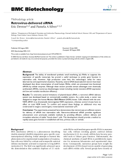 Retrovirus-delivered siRNA | BMC Biotechnology | Full Text