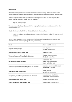 Odd-One-Out This simple activity practises vocabulary and to some