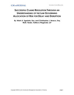 successful claims resolution through an understanding of the law