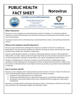 Norovirus - Burlington County
