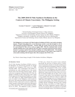 The 2009-2010 El Ni&ntilde;o Southern Oscillation in the Context of